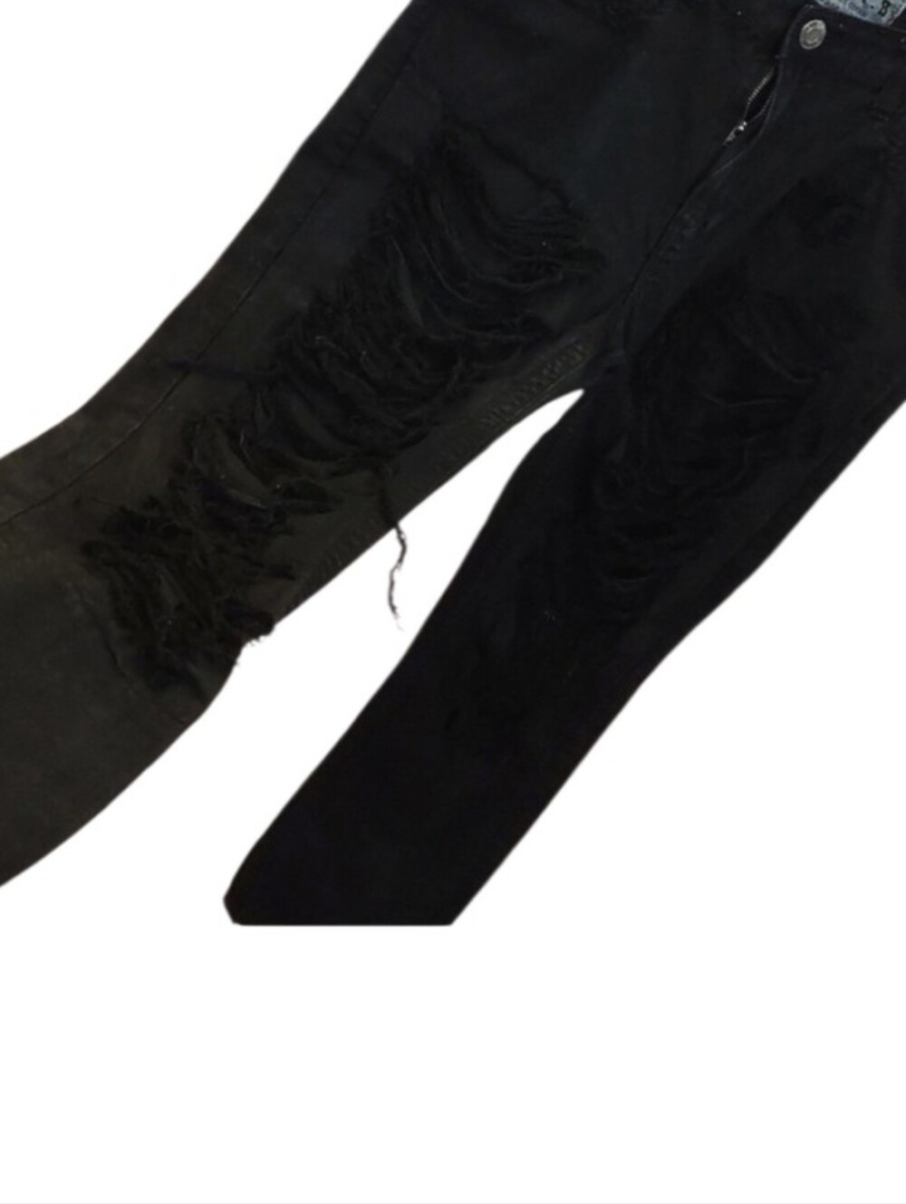 L.A.B Destroyed Ripped Raw Denim Jeans